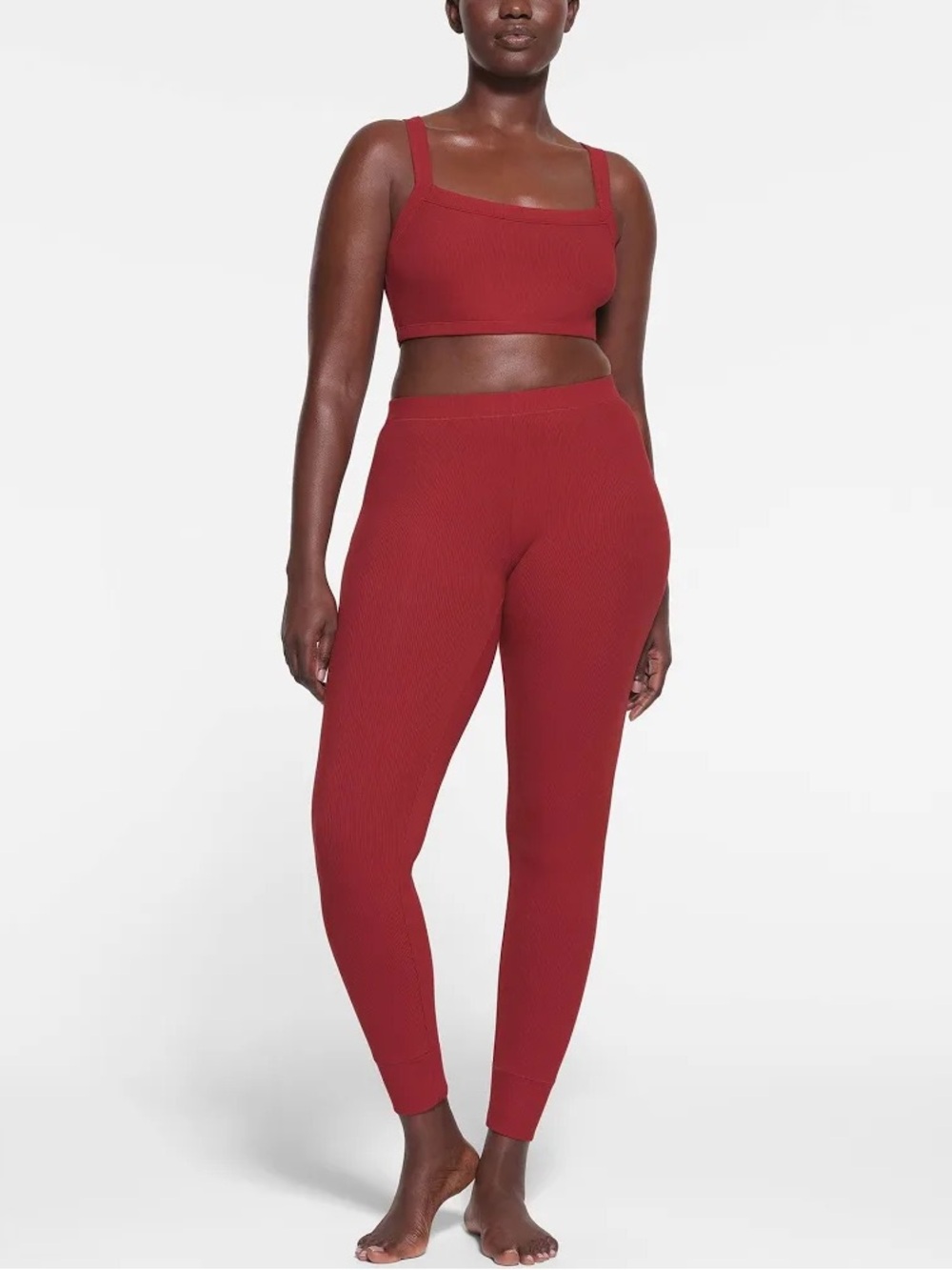 NWT SKIMS soft lounge rib leggings in Brick